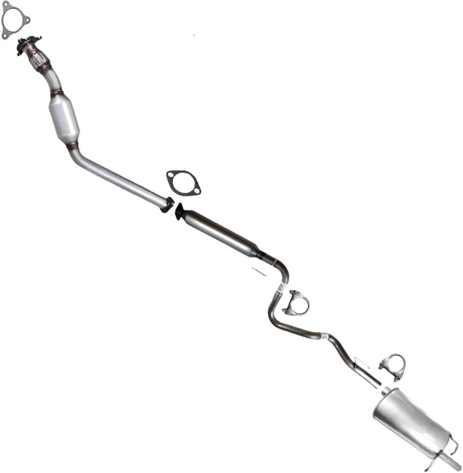Exhaust Catalytic Resonator and Muffler System Kit Compatible with Chevy HHR 2006-2007 2.4L | EPA-Approved | Stainless Steel | Northeastern Exhaust | Includes Clamps and Gaskets