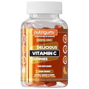 Vitamin C 80mg Gummy | Orange Flavour | 60 Vegan Gummies | Immune, Energy & Collagen Formation Support by NUTRIGUMS®