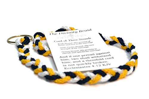A Navy Theme Cord Of Three Strands #Divinitybraid #Cordof3#Cordofthreestrands #Wedding #Unity #Christianwedding #TOP4