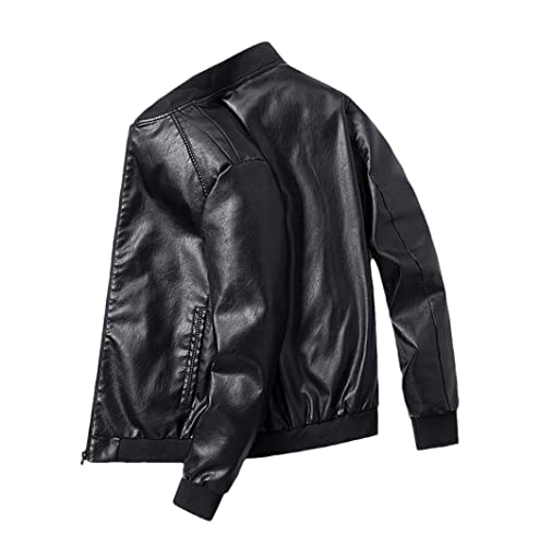 Veste en cuir synthétique noir homme M pour un look moto sans la rigidité du cuir