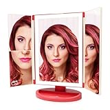 Lo specchio da trucco a LED presenta 3 colori chiari. Regola facilmente l'illuminazione tritone e la luminosità con un controllo touch fluido, che consente di personalizzare l'impostazione di illuminazione perfetta