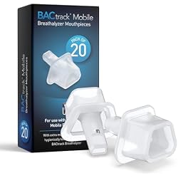 BACtrack Mobile Smartphone Breathalyzer Mouthpieces | BAC Alcohol Tester Replacement Tips (20 Count)