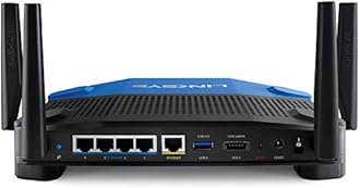 WRT3200ACM: AC3200 Dual-Band Gigabit Wi-Fi Router, Beamforming Tri-Stream Wireless Signal, Ethernet Ports, MU-MIMO (Black, Blue)