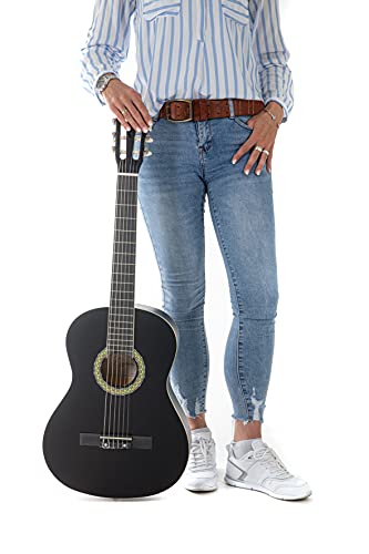Navarrez NV14 Guitare classique noir 3/4 avec housse et 2 médiators - Les Beatles, Paul McCartney, John Lennon, RIngo Starr, George Harrison Navarrez NV14 Guitare classique noir 3/4 avec housse et 2 médiators – Image 3