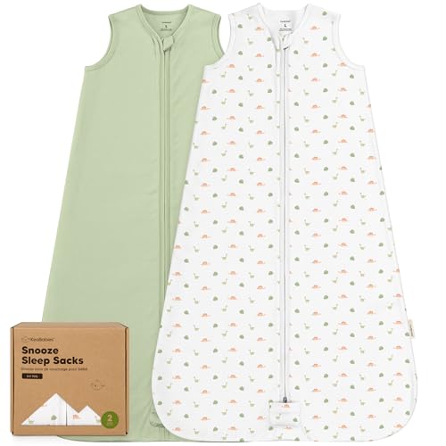 Image of 2-Pack Baby Sleep Sacks, Zipper Wearable Blanket - 100% Organic Cotton 0.5TOG, Soft Lightweight Toddler Sleeping Sack 12-24 months, Easy to Wear Newborn Swaddles Sleepsack (Roarsome, L)