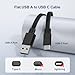 Itramax Flat USB A to Type C Charging Cord 30FT/2Pack,Extra Long USB C Power Extension Cable for Blink Outdoor 4/Mini 2K+,Ring Pan-Tilt Indoor Cam,Xiaomi Smart Camera C400,eufy SoloCam S340/S220,Black