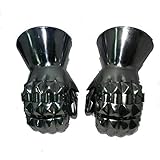 Medieval Functional Large 16G Steel Princely Hourglass Gauntlets Leather Gloves