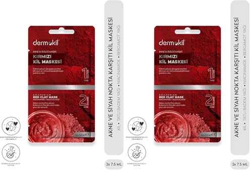 Akne ve Siyah Nokta Karşıtı Kil Maskesi, 2 x 7.5 ml 2'li Paket