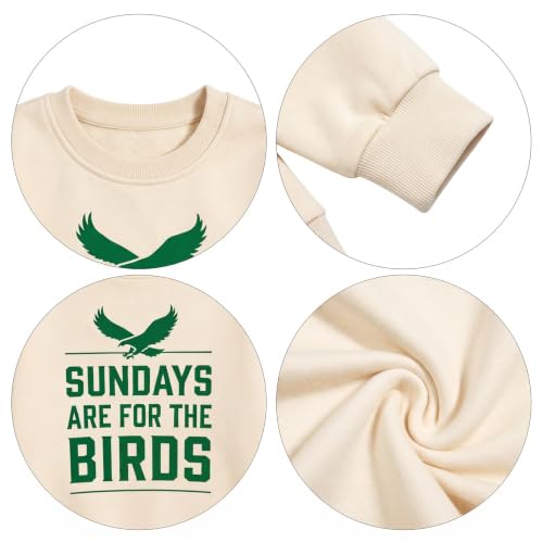 Image of Boys Girls Football Sweatshirt Vintage Bird Graphic Pullover Tops 5-14Y