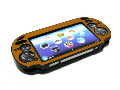 PSVITA用 保護プラスチックxアルミニウム 収納ケースカバー 橙