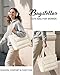 Bagstellar Puffer Tote Bag for Women, Lightweight Puffy Work Handbag Teacher Nurse Quilted Shoulder Bag for School Travel Gym