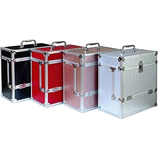 Boîtier de rangement en vinyle disque LP Retro Musique Aluminium 12″ avec volet frontal unique pour un meilleur accès à votre LPs (Rouge) (Black) - Les Beatles, Paul McCartney, John Lennon, RIngo Starr, George Harrison Boîtier de rangement en vinyle disque LP Retro Musique Aluminium 12" avec volet frontal unique pour un meilleur accès à votre LPs (Rouge) (Black) – Image 3