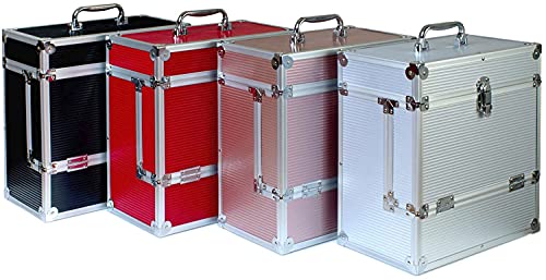 Boîtier de rangement en vinyle disque LP Retro Musique Aluminium 12″ avec volet frontal unique pour un meilleur accès à votre LPs (Rouge) (Black) - Les Beatles, Paul McCartney, John Lennon, RIngo Starr, George Harrison Boîtier de rangement en vinyle disque LP Retro Musique Aluminium 12" avec volet frontal unique pour un meilleur accès à votre LPs (Rouge) (Black) – Image 4