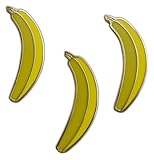 Novel Merk Tropical Fruits – Banana & Other Lapel Pin, Hat Pin & Tie Tack Set - with Clutch Back (3-Banana)