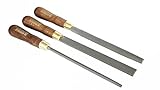 Narex 854252 3 Piece Set Fine Cut Round Rattail, Half Round and Rectangular 200 mm Cabinetmaker Wood Rasp