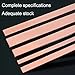 Purzen T2 Copper Busbar Pure Copper Flat Strip, Solid Copper Bar for Electrical Grounding, Power Supply, and Industrial Equipment,6mm*25mm*500mm