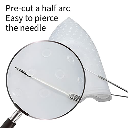 Half Arc Holes Highlighting Cap Reusable Highlight Cap Silicon Prehole Hair Highlighting Cap Thick Hair Cap For Highlights Diy Dyeing Color Highlight Cap With Hook #TOP4