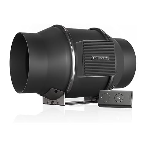 AC Infinity CLOUDLINE PRO S6, Quiet 6” Inline Duct Fan with Speed Controller - EC Motor Ventilation Exhaust Fan for Heating Cooling Booster, Grow Tents, Hydroponics Cover