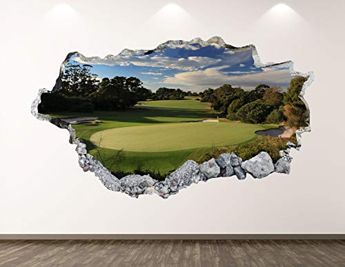 3D Smashed Golf Field Sticker