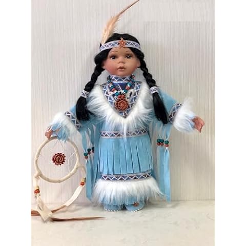 KINNEX COLLECTIONS SINCE 1997 12" Collectible Native American Indian Porcelain Doll - D12767 (Amrita) Cover