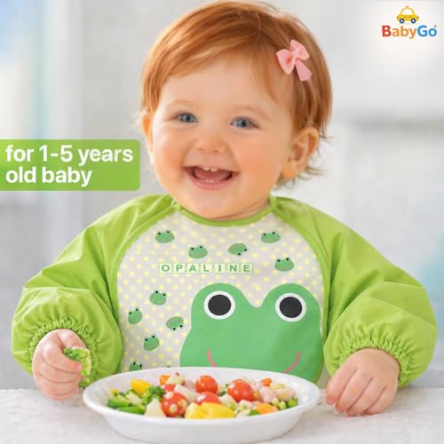 Image of BabyGo Cotton Baby Tie Button Bibs | Soft, Washable Feeding Bibs for Kids, Adjustable, Reusable, Gentle on Skin, Comfortable & Ideal for Mealtime, Perfect for Infants & Toddlers | Multicolor