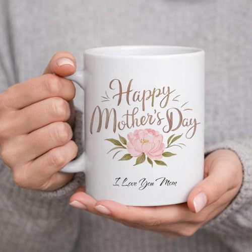 Image of TIED RIBBONS Gift for Mom, Birthday Gift for Mom Gift Combo for Mom - Artificial Crochet Flower with Pot with Ceramic Printed Mug, Greeting Card | Birthday Gifts for Mother