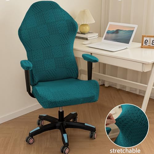Housse de chaise jeu extensible pour un setup gaming vert épuré
