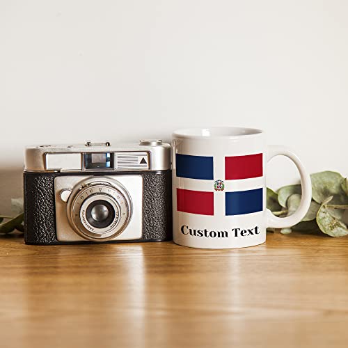 Dancinggoods Dominican Republic Flag Patriotic Mug - 11Oz White Coffee Cups - Personalized Text Options #TOP2