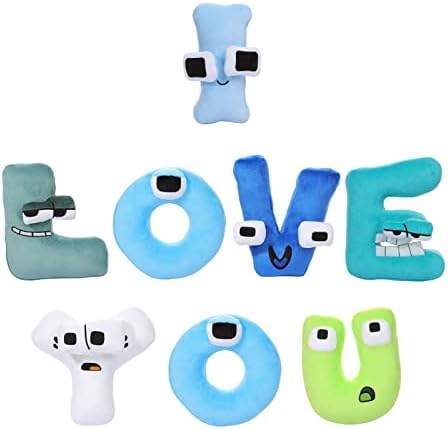Takezuaa Alphabet Lore Plush Toys,Cute 20cm alphabet Lore Plushies,Letters Educational Alphabet Lore Plush Toys,Alphabet Lore Stuffed Figure Doll,best Gift for Boys and Girls for Christmas