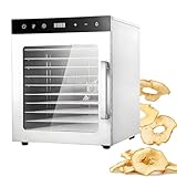 GeräUscharmer DöRrautomat, 10/12 Schalen, Maschine FüR Getrocknete SüßIgkeiten Aus Obst Und GemüSe, KüChenmaschine Mit GroßEr KapazitäT, FüR DöRrfleisch/GemüSe/Obst/Fleisch/Hundesnacks 10layer-220V