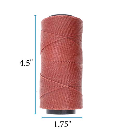 The Beadsmith Knot It Waxed Polyester Cord, Terracotta Color, 0.7mm Diameter, Light Wax, 144 Meters (472 Feet) Per Spool - Image 4