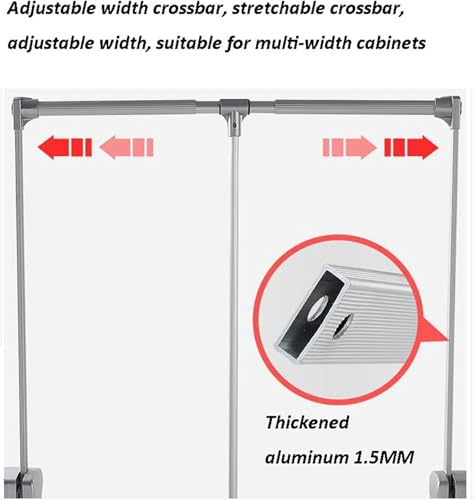 Pull down heavy duty lift closet bar pour armoire dressing moderne - 7