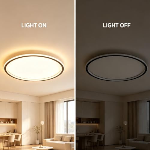 Plafón de techo LED blanco de 50cm para salón y dormitorio moderno 6