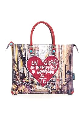 GABS Borsa Donna G3 PLUS HOLIDAY TG M Rosso shopper tote bauletto zaino trasformabile