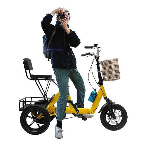Sichensh Triciclo De 14 Pulgadas Para Adultos, Triciclo Plegable De 1 Marcha, Triciclo Plegable De 3 Ruedas Con Parte Delantera Y Trasera, 3 Ruedas Para Adultos, Triciclo Para Adultos Y Personas Sichensh Triciclo De 14 Pulgadas Para Adultos, Triciclo Plegable De 1 Marcha, Triciclo Plegable De 3 Ruedas Con Parte Delantera Y Trasera, 3 Ruedas Para Adultos, Triciclo Para Adultos Y Personas