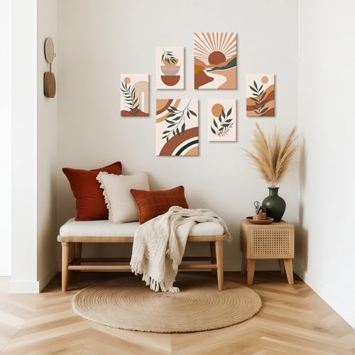 Set 6 tableaux muraux Boho terracotta HD, FajerminArt