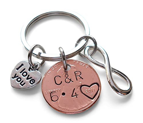 Jewelryeveryday Custom Hand Stamped Personalized Penny Keychain cover