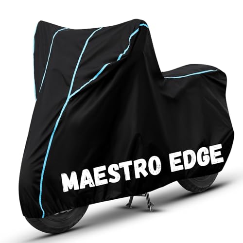 Image of Bike Cover for Maestro Edge 100% Waterproof, Dustproof & Scratch Resistant| Fully Bottom Elastic UV Resistant Heavy Duty Body Cover | All Weather Outdoor Use