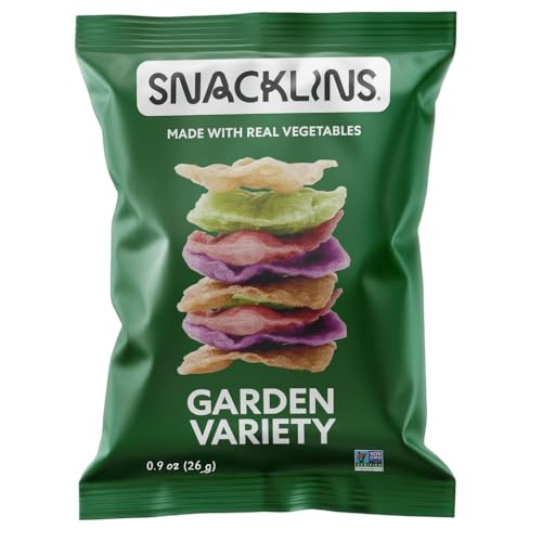 SNACKLINS Plant Based Crisps, Low Calorie Snacks, Vegan, Gluten-Free, Grain-Free, Healthy, Crunchy, Puffed Snack - Churro, 0.9oz (Pack of 12)