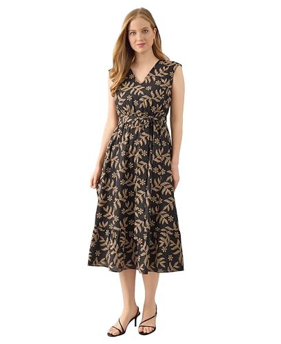 Kasper Women's Sleeveless Floral Eyelet Midi Dress - Main Image