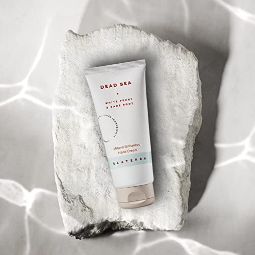 Seaterra Hand Cream - Dead Sea Mineral Enhanced Hand Cream For Dry Cracked Hands, 97% Natural Ingredients, Vegan, 100 Ml / 3.4 Fl.oz. #TOP3