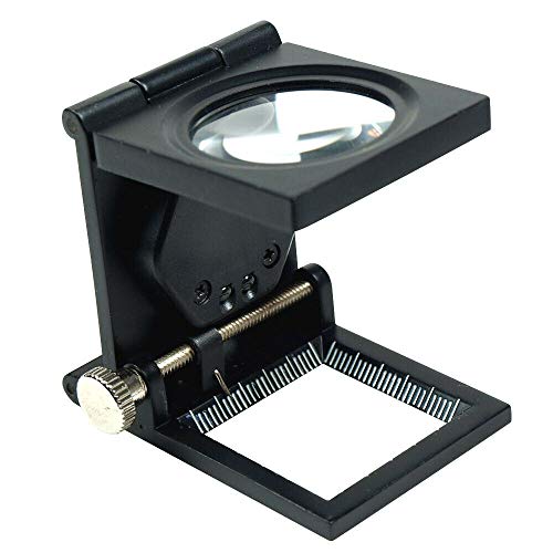 10X 30mm Foldable Lighted Magnifier/Loupe Jewelry Photo Sewing Thread Counter for Textile Jewelry Tool