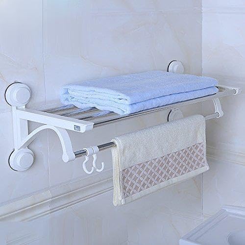 Toallero de succión SYDLJ plegable para organizar el baño sin taladrar de 40 cm