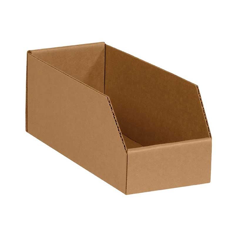DCGPAC Open Top Brown Bin Boxes,12x8x4 inch 03Ply Corrugated Storage Bins Box, 12in Length x 8in Width x 4in Height (Pack of 10 pcs Bins) (B0CCDVV2N1) Amazon Price History, Amazon Price Tracker