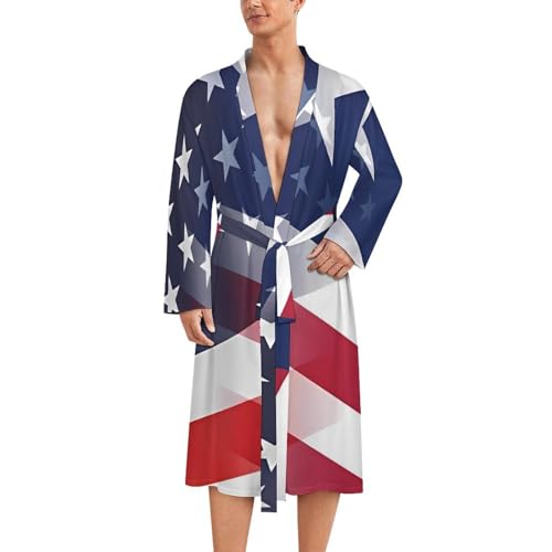 Bata de baño ligera para hombre que elimina el calor nocturno con suavidad hasta la rodilla
