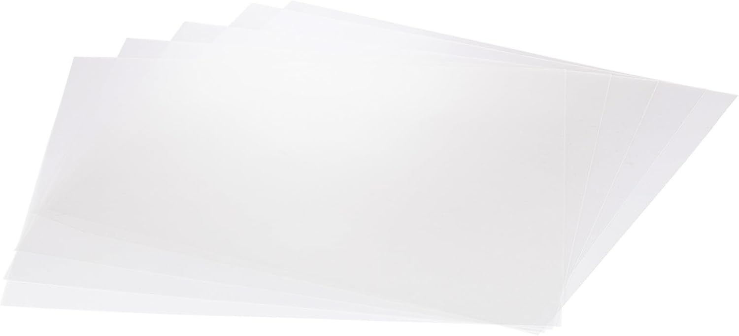Florence Acetate Sheets of 12 x 12 Inches and 0,2 mm Thickness - 12 Flexible Plastic Sheet - Transparent Paper for Scrapbooking, Greeting Cards, Painting and Art Journaling