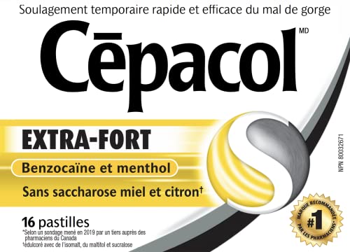 Cepacol Sore Throat Lozenges With Pain Numbing Relief, Extra Strength, Honey-Lemon, 16 Lozenges #TOP1