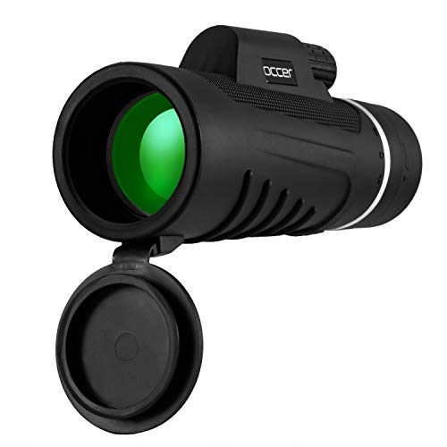 occer Upgraded 12X42 HD Compact Monocular Telescope for Adults, Small Monoculars with 25mm Large Eyepiece & Bak4 Prism Optics,Dual Focus Low Light Scope for Bird Watching,Hunting,Gifts for Men