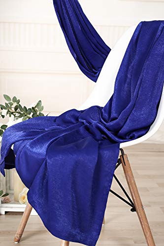 Sherway 2 Panels 4.8 Feet X 10 Feet Royal Blue Thick Satin Wedding Backdrop Drapes, Non-Transparent Window Curtains For Party Ceremony Stage Décor #TOP4