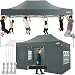 Produktbild COBIZI Pavillon 3x4,5 Wasserdicht Stabil Winterfest mit 4 Seitenwand,Popup Faltpavillon Partyzelt,Faltbarer Sonnenschutz Gartenpavillon für Strand Hochzeit Camping mit Handtasche(3 mal 4,5m Grau)